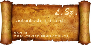 Lautenbach Szilárd névjegykártya
