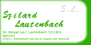 szilard lautenbach business card