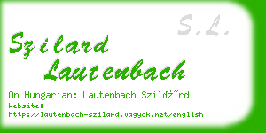 szilard lautenbach business card